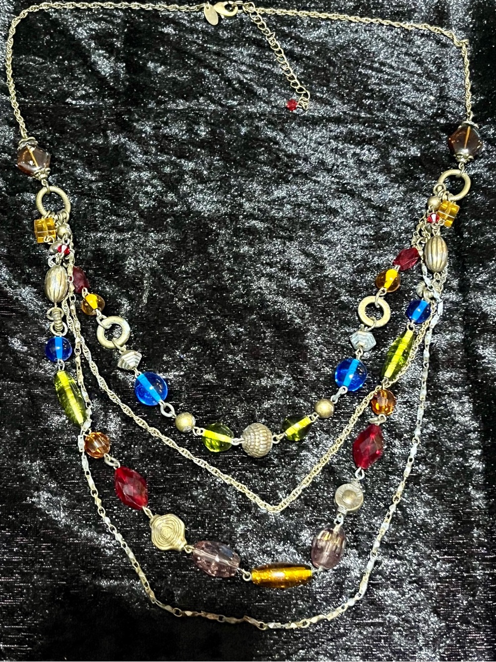 Lia Sophia “Michele” Multicolor Long Statement Necklace